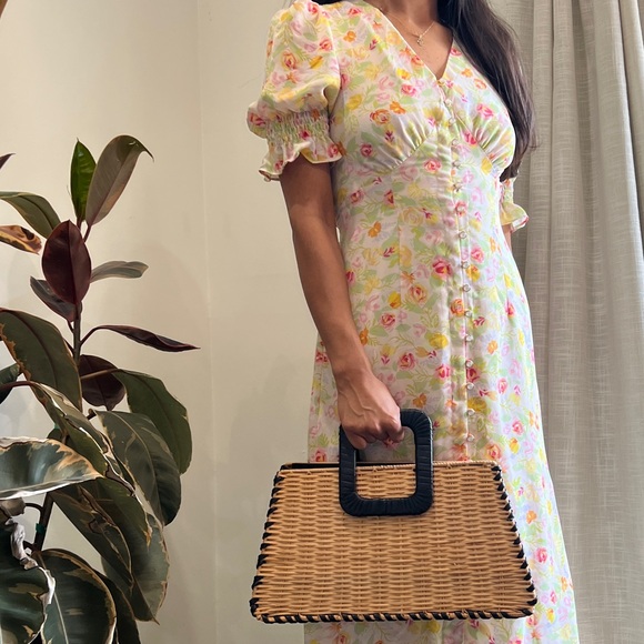 Floral Yellow Dress and Striped Blue Dress - Picture 4 of 5